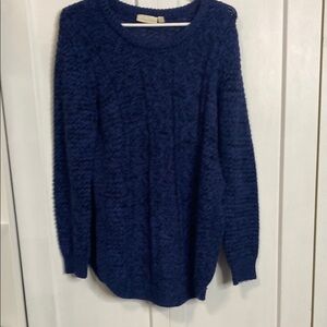La Class Couture | Navy Blue Women's cable knit Sweater - oversized medium
